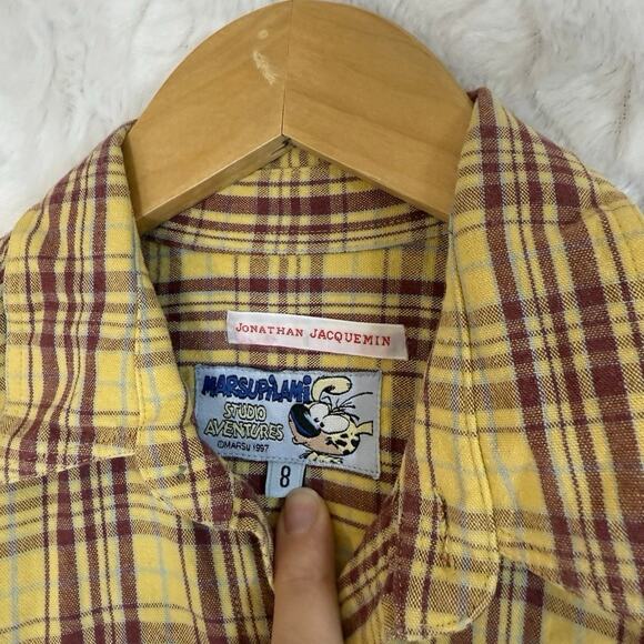 Vintage 90s 1997 Marsupilami Studio Animation Short Sleeve Button Shirt Kids 8 - Picture 3 of 9